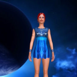3D sex game community member  lustful girl Deru, Virtual Space, 