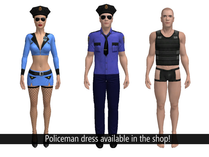 cop dress in 3D online sex game AChat