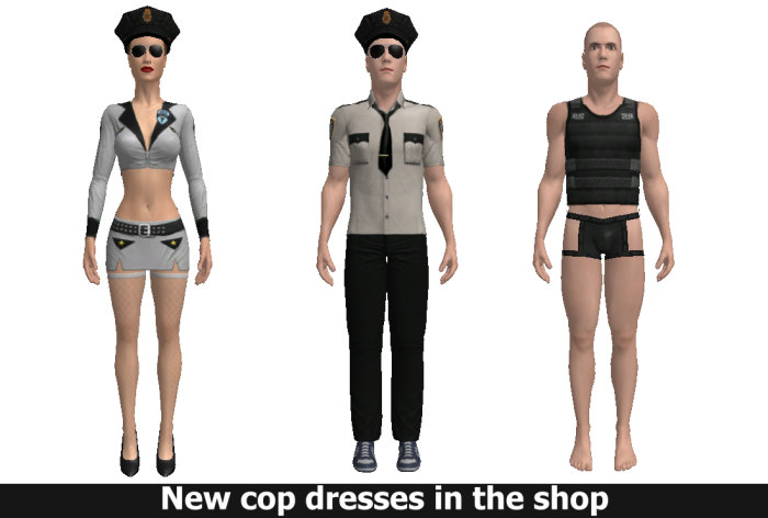 cop dress for women and men in 3D adult game AChat