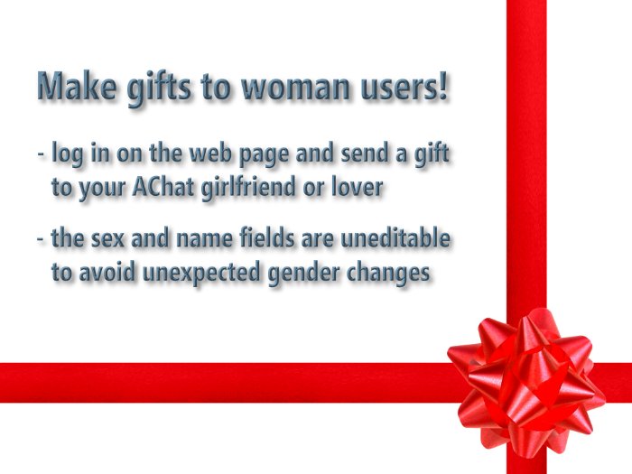 make a gift to your girlfriend in 3D sex game AChat