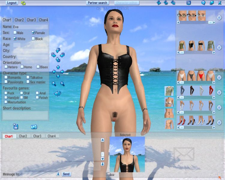 Screenshot 04 of 3d Erotic Client for Online Sex Game play Software