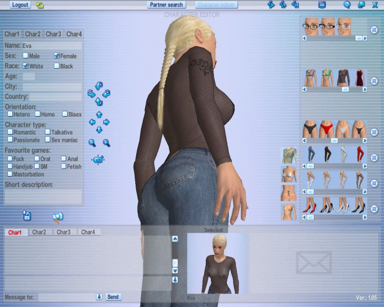 Screenshot 09 of 3d Erotic Client for Online Sex Game play Software