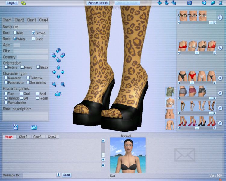 Screenshot 32 of 3d Erotic Client for Online Sex Game play Software