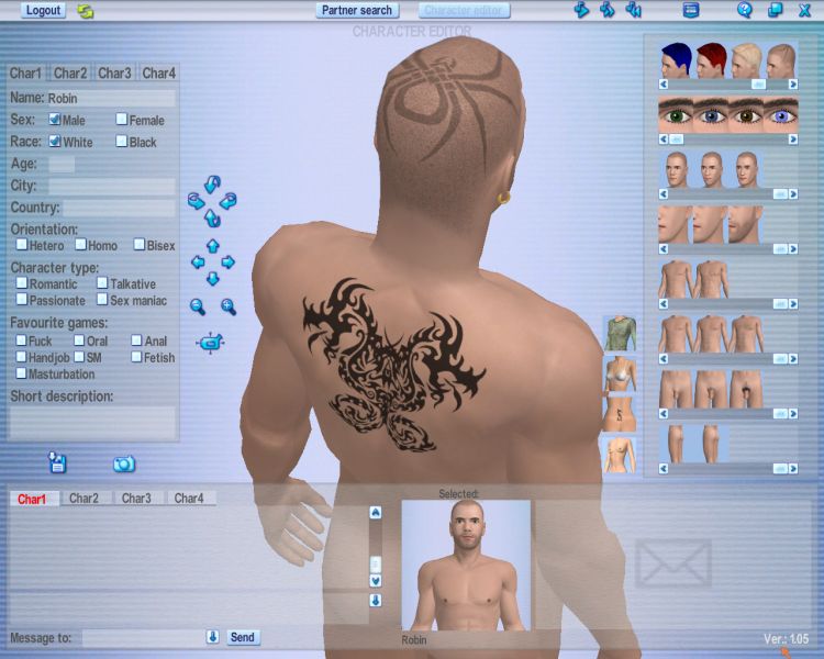 Screenshot 56 of 3d Erotic Client for Online Sex Game play Software