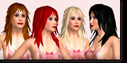 Most recent upgrade in adult sex game: Long hair styles - Blonde Black Red Brown