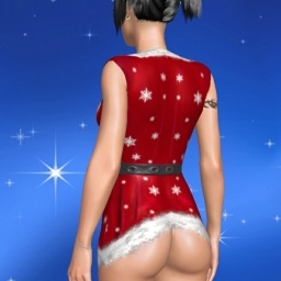 3Dsex game playing AChat community member heterosexual sensual girl Lillucie, Into tough daddy, clothed sex in christmas dress