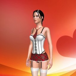 free 3D sex game adventures with bisexual tender shemale SissyMaksia, boy in skirt & stockings looking for adventure on his ass