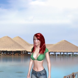 adults enjoying 3D sex games like bisexual fiend girl GingerK, USA, 