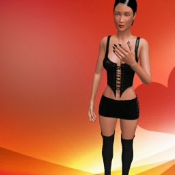 adults enjoying 3D sex games like bisexual hot girl Leontine, 