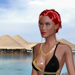 hot online porn game player homosexual sensual girl Strexa, virtual slut