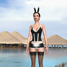3D sex game community member homosexual nymphomaniac girl Bunnys, 