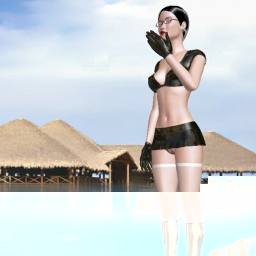 virtual sex game playing w. single girls like bisexual sodomist shemale Ezria, 
