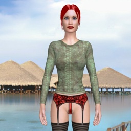 3D sex game community member bisexual easygoing girl Ciri, 