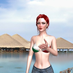 3Dsex game playing AChat community member heterosexual nymphomaniac girl Genjino, 