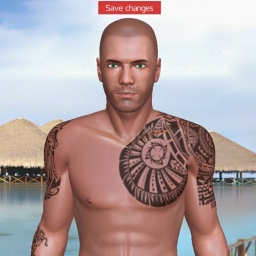 sexgame online MMO playing with adult member heterosexual erotic boy Jamal, Sexy, like tattoo, 