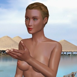 hot bisexual sensual shemale Thyanna, brazil,  enjoys online 3Dsex