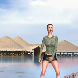 free 3D sex game adventures with homosexual brute girl Cassna, USA, 