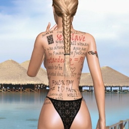 3Dsex game playing AChat community member bisexual erotomanic girl SlavePet, Slavetoy, 