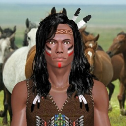 try virtual 3D sex with heterosexual sexy boy Hunter_, Native american, 