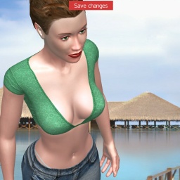 try virtual 3D sex with homosexual brute girl Crouched, 