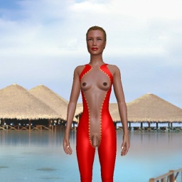 hot  hot shemale Mikkii,  enjoys online 3Dsex