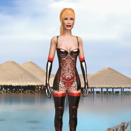 see bisexual sex maniac shemale Corail, FR,  while playing porn game online