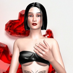 see bisexual voluptuous shemale Gothics, KZ,  while playing porn game online