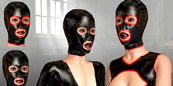 Today's addition in AChat: Latex hood - Feed your fetish!