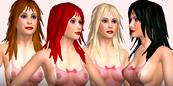 Most recent upgrade in adult sex game: Long hair styles -  Blonde Black Red Brown