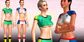Sexy soccer dresses - Green, yellow - frash adult game update