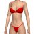 Bra and panties, red