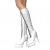 Knee high boots, White, domina style