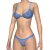 Semi transparent bra and panties, blue