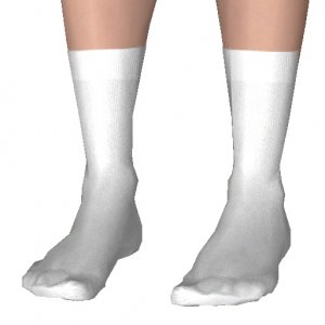Usually worn with shoes
