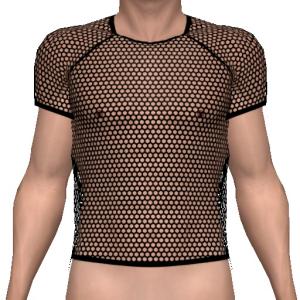 Black net T-shirt