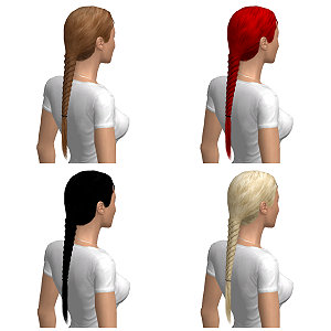 Hairstyle 3, Long braid in different colors, just like Lara likes it