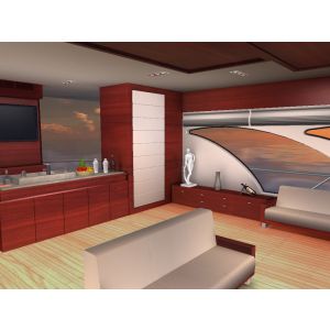 Luxury yacht interior