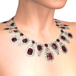 Necklace with gemstones