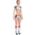 Sexy soccer dress, Red-blue-white