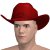 Cowboy hat, Red with hearts
