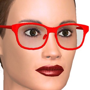 Sexy glasses, red