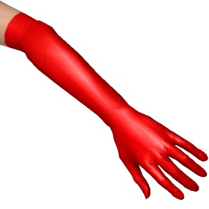 Sexy long gloves, red