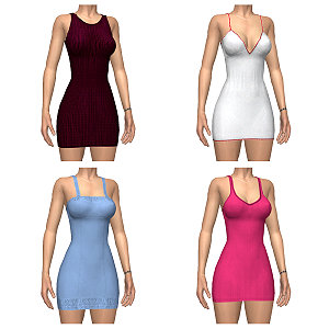 Short dresses in different colors, youthful and fresh