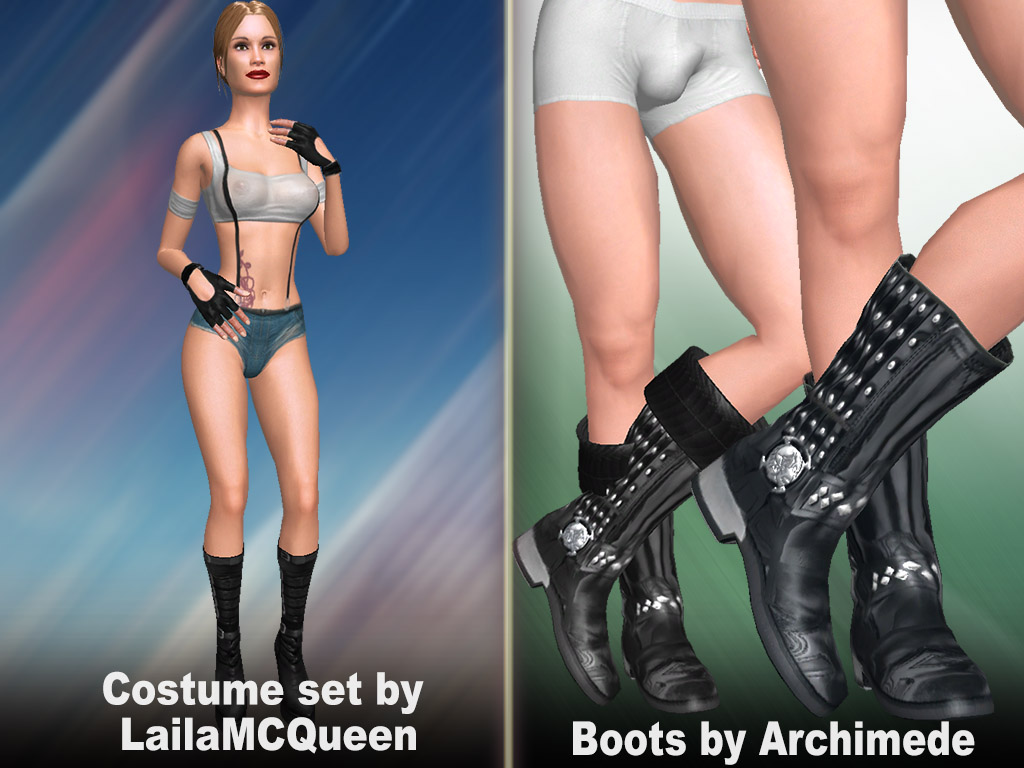 Costume set, Boots good for online fuck in AChat MMO