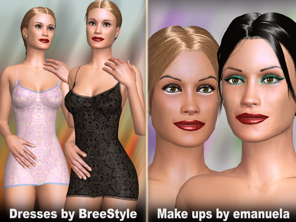 Sexy dresses Make ups prepared for hot cybersex