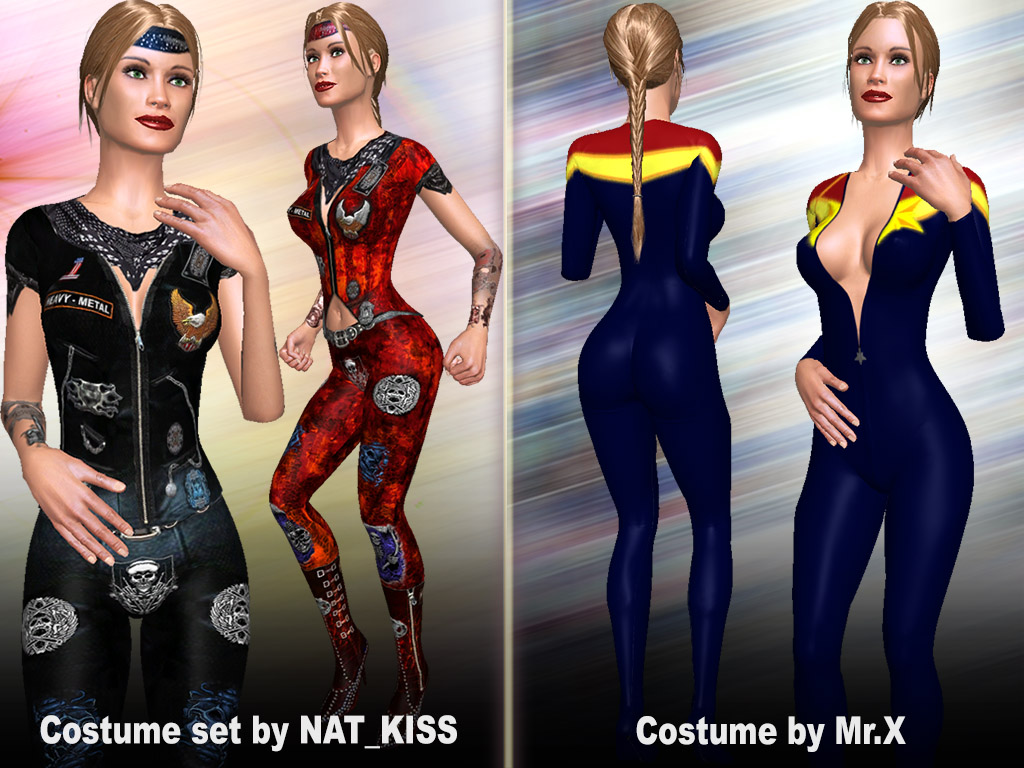 heavy metal Costume sets for girls who like sex and an overall