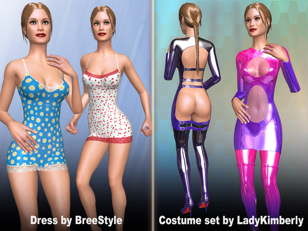 virtual sex chat app AChat update no. 1245: Purple shiny Costume sets and Sexy dress