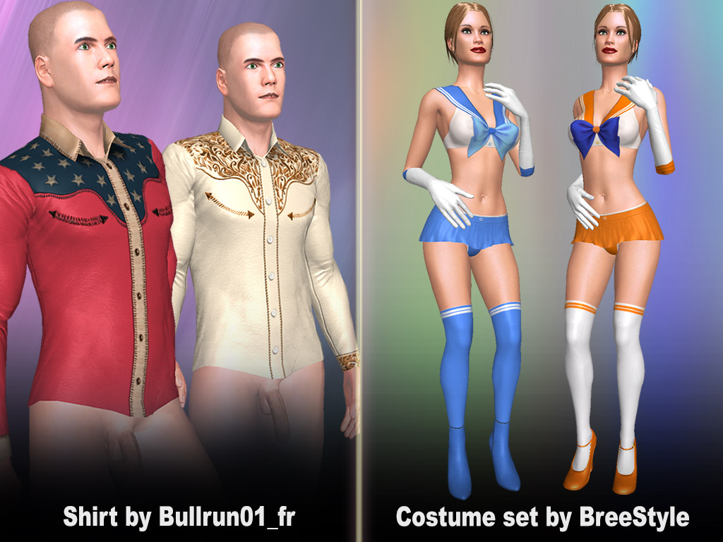 Costume sets Sexy shirts in sex chat game