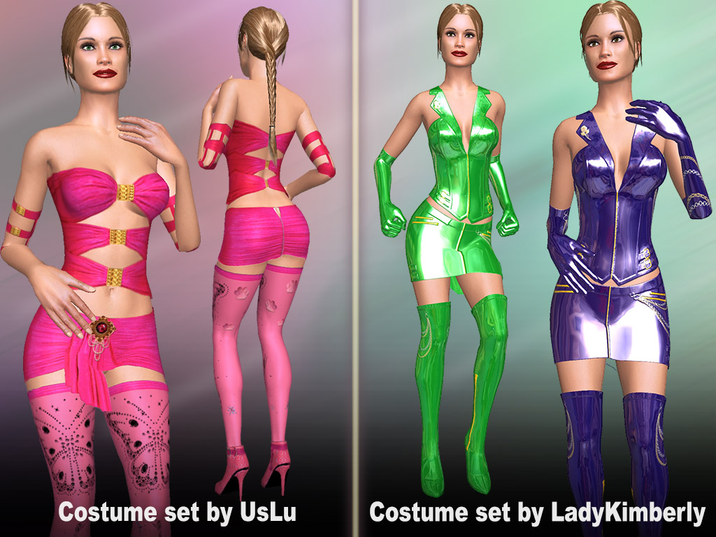 Costume sets for 3D fuck game, update no. 1260