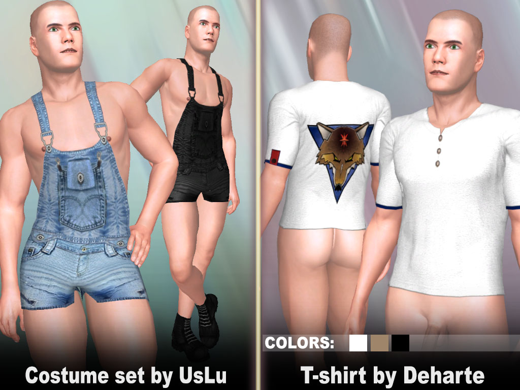 AChat upgrade no. 1252: Jeans Costume sets Sexy shirts for males